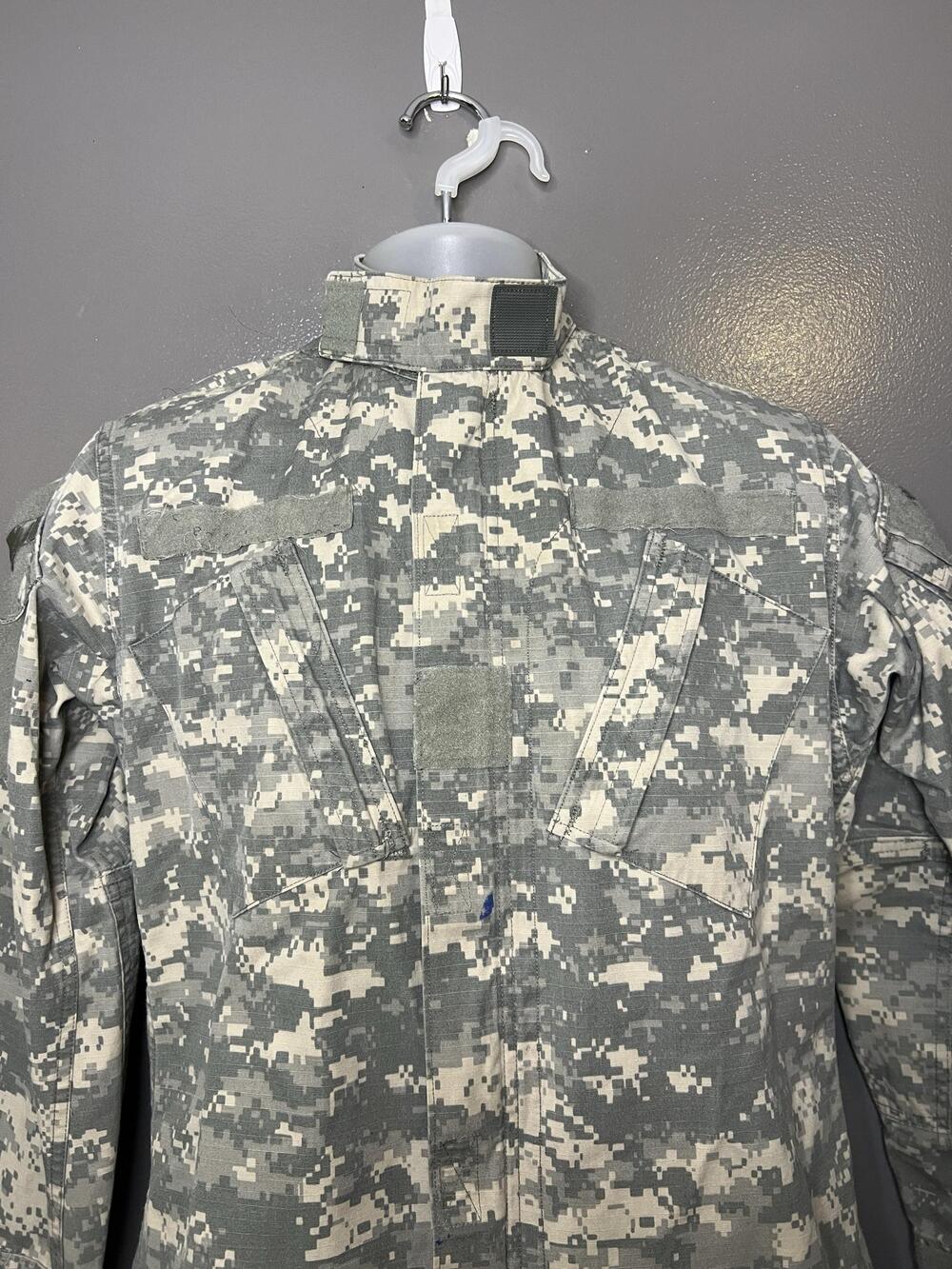 UNICOR Coat Mens XS Multicolor Camo Army Combat Uniform ACU Zip Ripstop Jacket